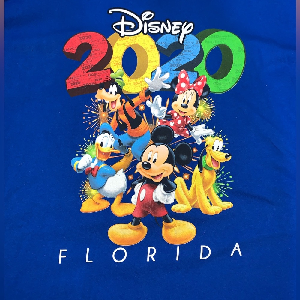 3XL Disney Florida Blue T-shirt 2020 Mickey Mouse Minnie Mouse Pluto Goofy
